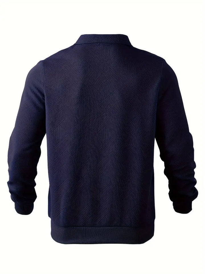 Didier – Pull zippé vintage avec design géométrique