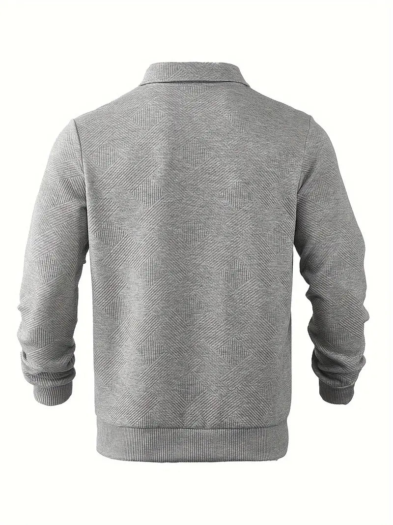 Didier – Pull zippé vintage avec design géométrique